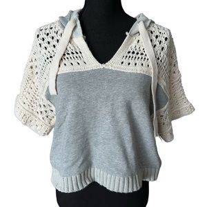 Vintage Havana Gray and Cream Hoodie